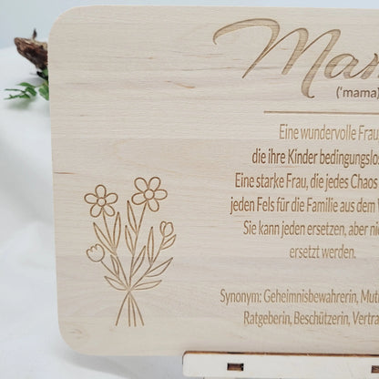 Frühstücksbrett Muttertag mit Blumen - Funny Bake