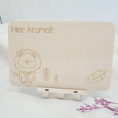Frühstücksbrett  Löwe mit Name - Funny Bake