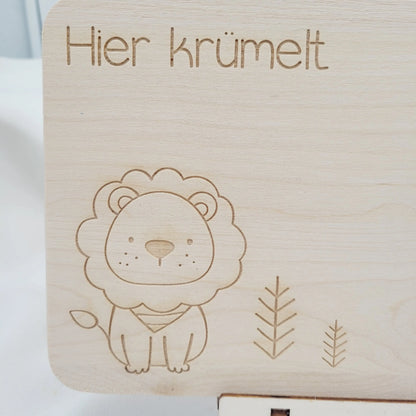 Frühstücksbrett  Löwe mit Name - Funny Bake