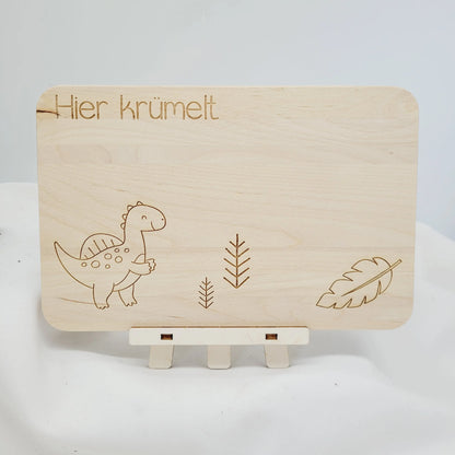 Frühstücksbrett  Dino mit Name - Funny Bake
