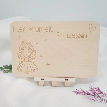 Frühstücksbrettchen Prinzessin mit Name - Funny Bake