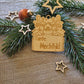 Personalisierter Holzanhänger Weihnachten – Rentier mit Namensgravur
