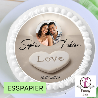 Tortenaufleger Hochzeit