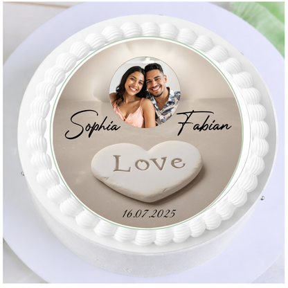 Tortenaufleger Hochzeit