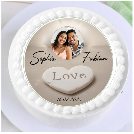 Tortenaufleger Hochzeit