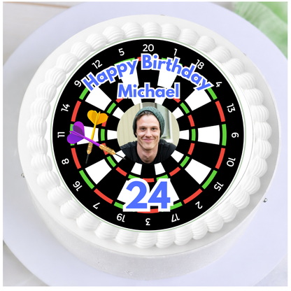Tortenaufleger Dartscheibe  personalisiert