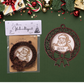 Romantischer Weihnachtsanhänger aus Holz- personalisiert