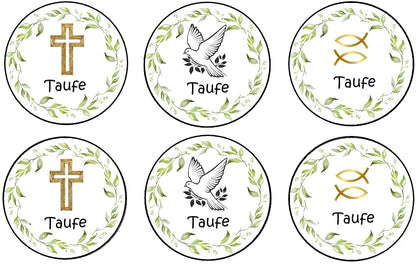 Muffinaufleger Taufe Taube-Kreuz-Fische - Funny Bake