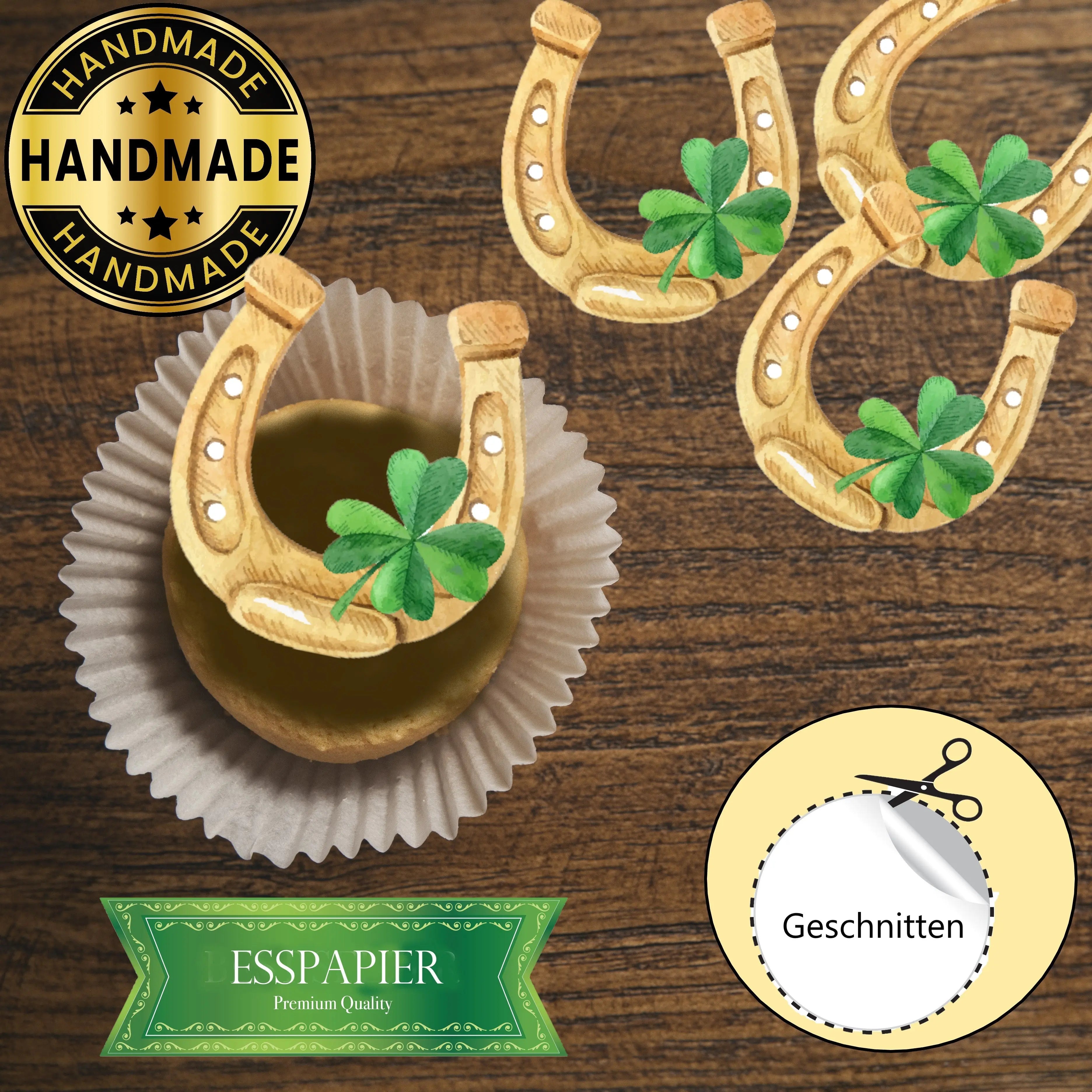 Tortenaufleger Hufeisen Glücksbringer Kleeblatt esspapier|Funnybake.de ... Tortenaufleger Hufeisen Glücksbringer Kleeblatt esspapier|Funnybake.de ...