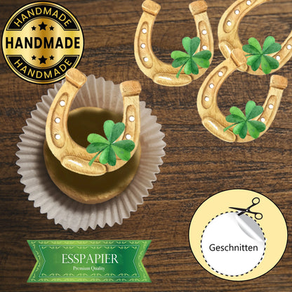 Tortenaufleger Hufeisen Glücksbringer Kleeblatt - Funny Bake