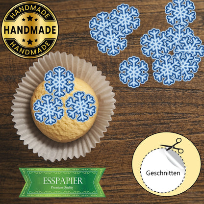 Schneeflocke aus Esspapier - geschnitten - Funny Bake