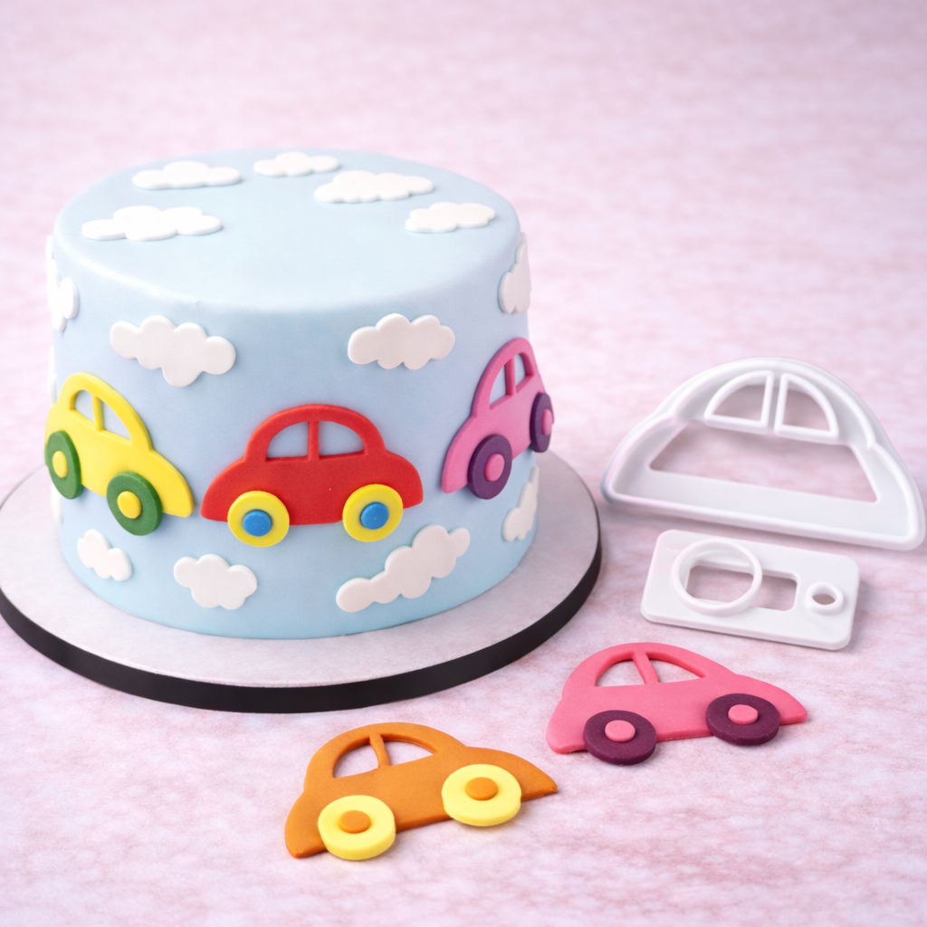 Ausstecher Auto 2-teilig – Fondant & Kekse Fahrzeugformen