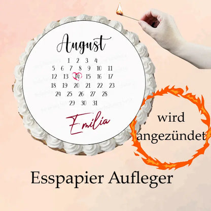 Tortenaufleger Kalenderblatt Burn-away-cake - Funny Bake