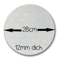 Cakeboard rund 28cm silber 12mm dick