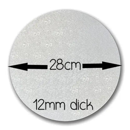 Cakeboard rund 28cm silber 12mm dick - Funny Bake