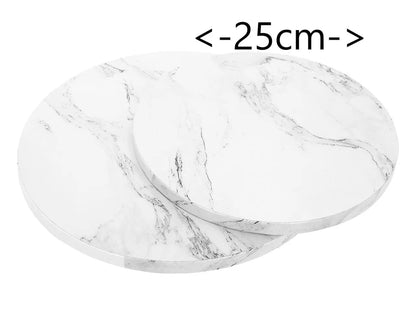 Cakeboard rund 25cm Marmor weiß - Funny Bake