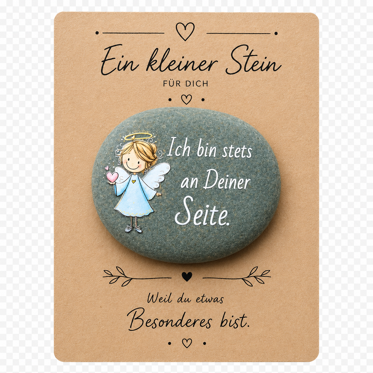 Glückstein Schutzengel bemalt