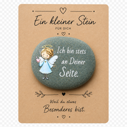 Glückstein Schutzengel bemalt