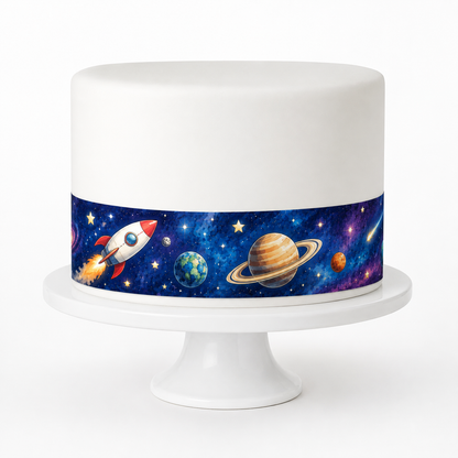 Tortenband Weltraum – Astronaut, Planeten & Rakete