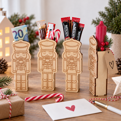 Geschenk Verpackung Nussknacker Wichteln