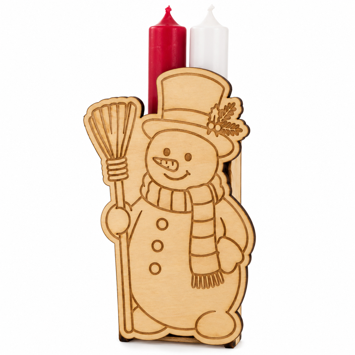 Schneemann Geschenkverpackung aus Holz