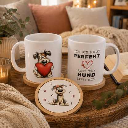 Tasse - Hundeliebe mit Untersetzer