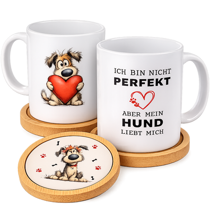 Tasse - Hundeliebe mit Untersetzer