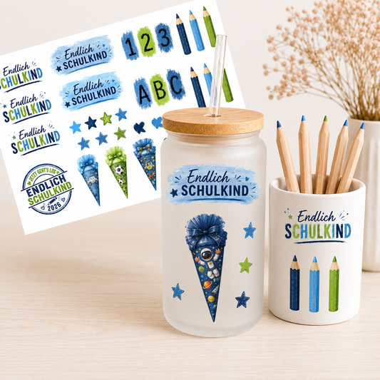 Rub Ons Einschulung Jungen – Sticker Schulanfang A4