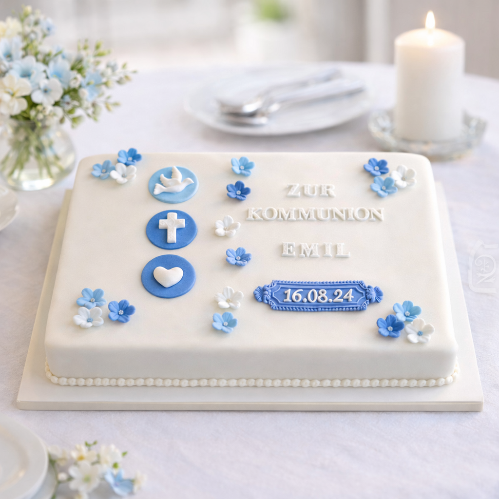 Komplett-Set Tortendeko zur Taufe christliche Symbole +1 Vorname