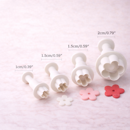 Ausstecher Set – Einfache Blume, 4-teilig