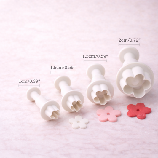 Ausstecher Set – Einfache Blume, 4-teilig