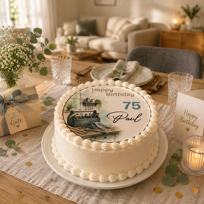 Tortenaufleger Happy Birthday Bastler & Heimwerker – personalisiert