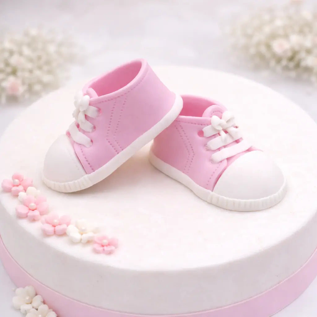 Essbare Babyschuhe aus Fondant zur Taufe – 11 Farben möglich Funny Bake