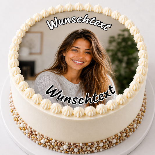 Tortenaufleger eigenes Foto – personalisiert mit deinem Bild, Logo oder Spruch