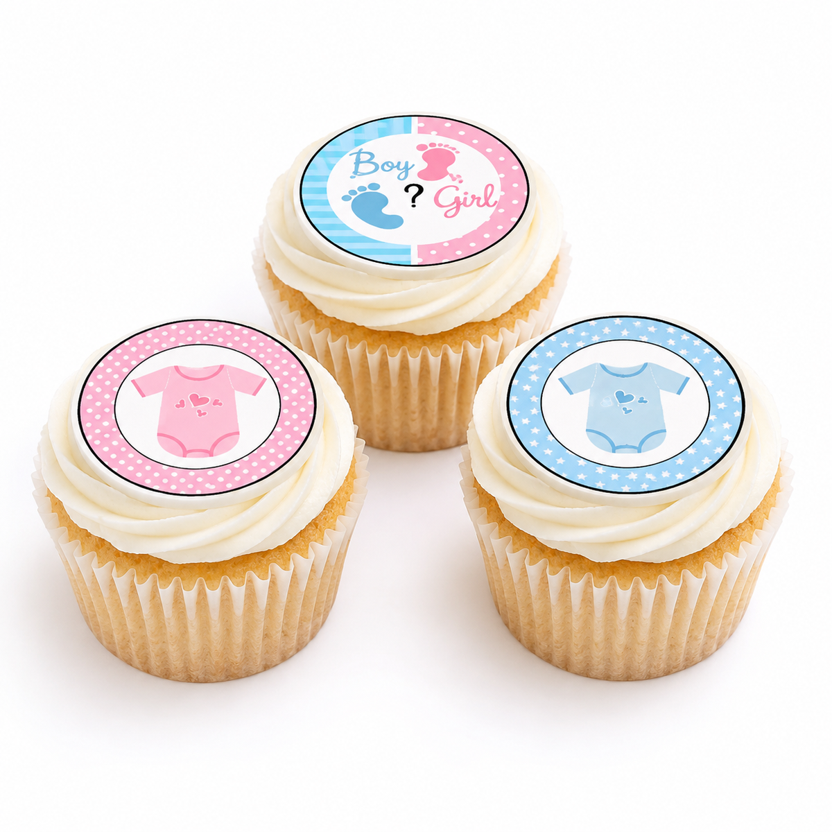Gender Reveal Muffinaufleger – 24 Aufleger Boy or Girl