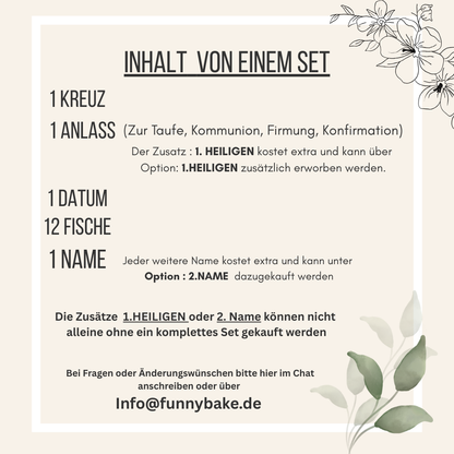 Tortendeko Kreuz +Taube +Blumenrand