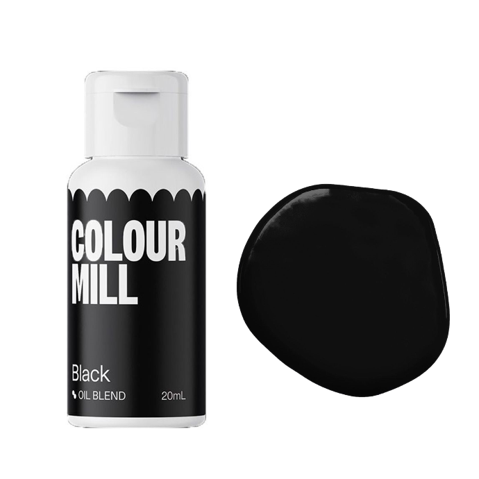 Oel / Schokoladen Farbe schwarz 20 ml -Colour Mill