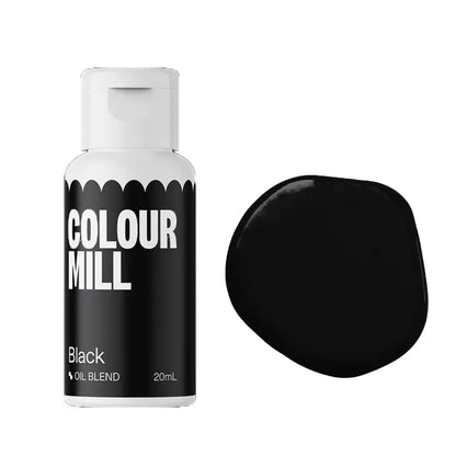 Oel / Schokoladen Farbe schwarz 20 ml -Colour Mill - Funny Bake