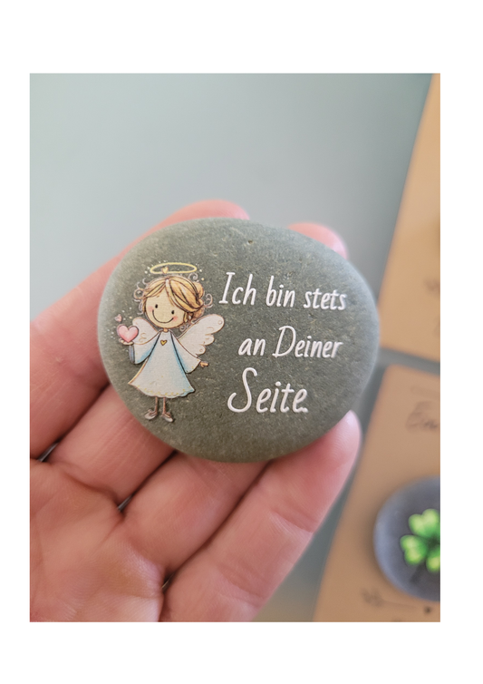 Glückstein Schutzengel bemalt