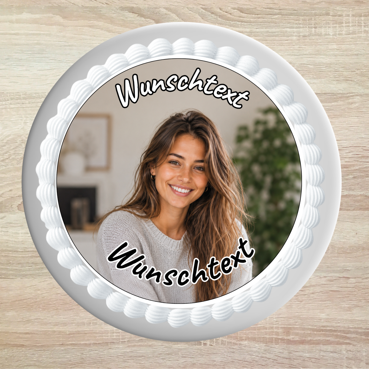 Tortenaufleger eigenes Foto – personalisiert mit deinem Bild, Logo oder Spruch
