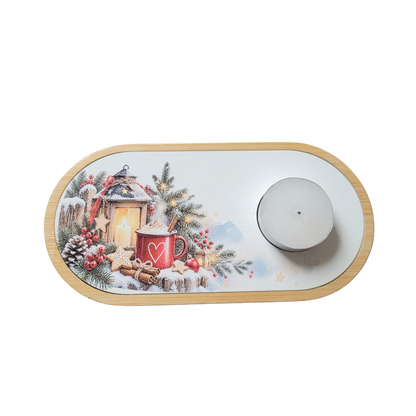 Untersetzer Laterne Weihnachten mit Teelichthalter