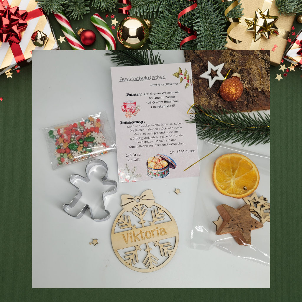 Die kleine Weihnachtsbäckerei Box personalisiert