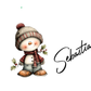 Tasse Retro Schneemann mit Namen