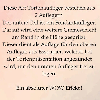 Tortenaufleger Burn Away Gender Reveal Girl Funnybake.de