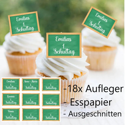 Muffinaufleger 1.Schultag mit Name - Funny Bake