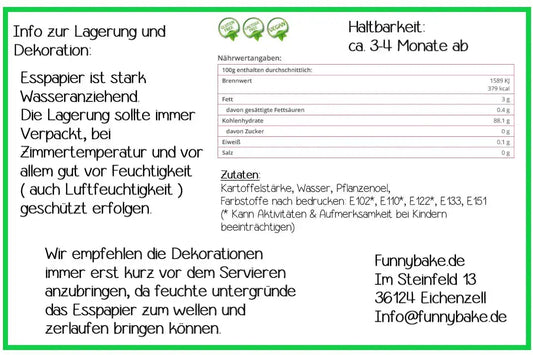 Muffinaufleger Happy Birthday moderne Art 24 Stück Funny Bake