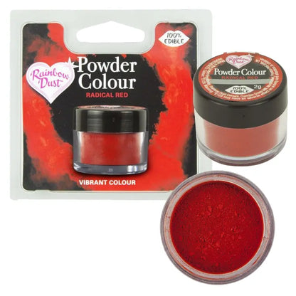 Puderfarbe Rainbow Dust- Radical Red - - Funny Bake