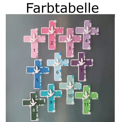 Feines Kreuz mit Taube - essbares Tortenset - Funny Bake