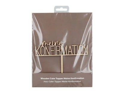Tortenstecker aus Holz "Meine Konfirmation" - Funny Bake