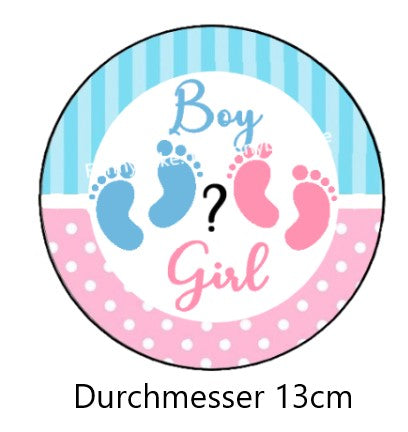 Gender Reveal Muffin Aufleger "Boy or Girl"